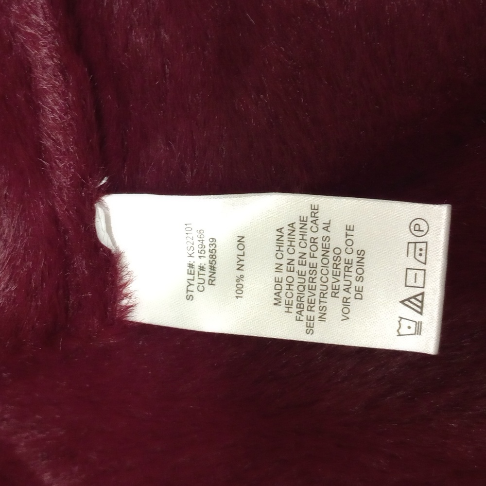 🆕 KUT "JANA" WINE BURGUNDY FUZZY OPEN FRONT CARDIGAN SWEATER WITH POCKETS - Picture 12 of 13